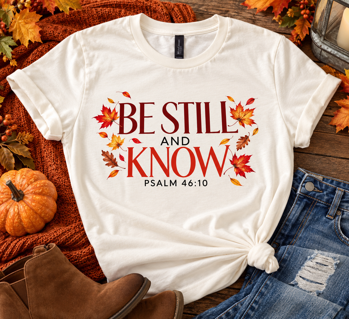 Be Still & Know – Psalm 46:10 Fall Faith Tee