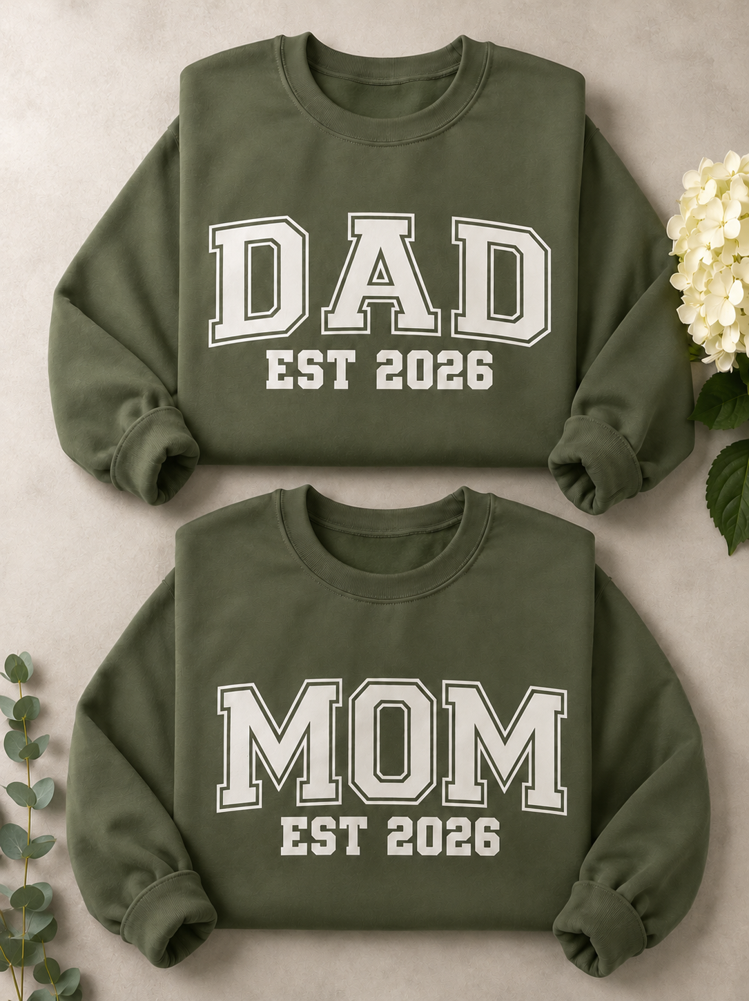 Mom & Dad Crewneck Sweatshirts